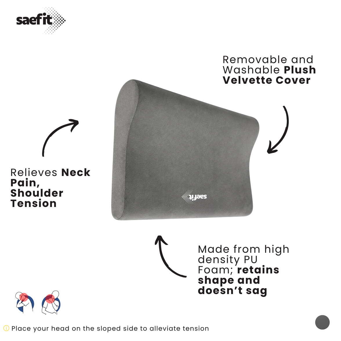 Saefit Cervical Pillow | Neck and Spine Support