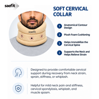 Saefit Soft Cervical Collar | Cervical Spondylosis & Neck Stiffness