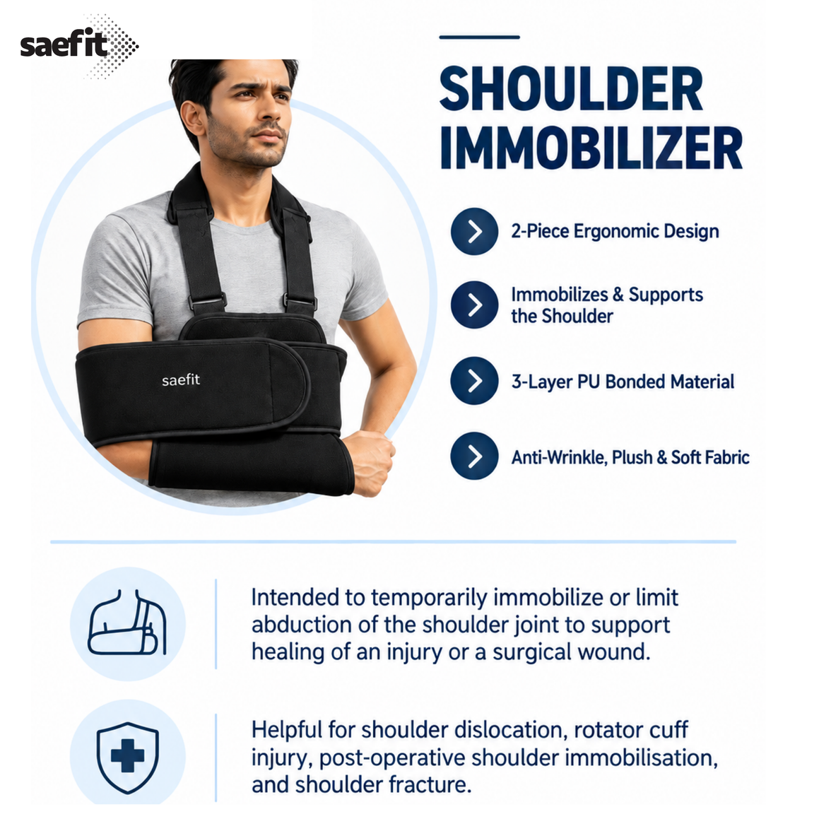 Saefit Shoulder Immobilizer | Shoulder Dislocation and Fracture