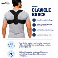 Saefit Clavicle Brace | Clavicle (Collarbone) Fracture |  Figure-8 Immobilization Design