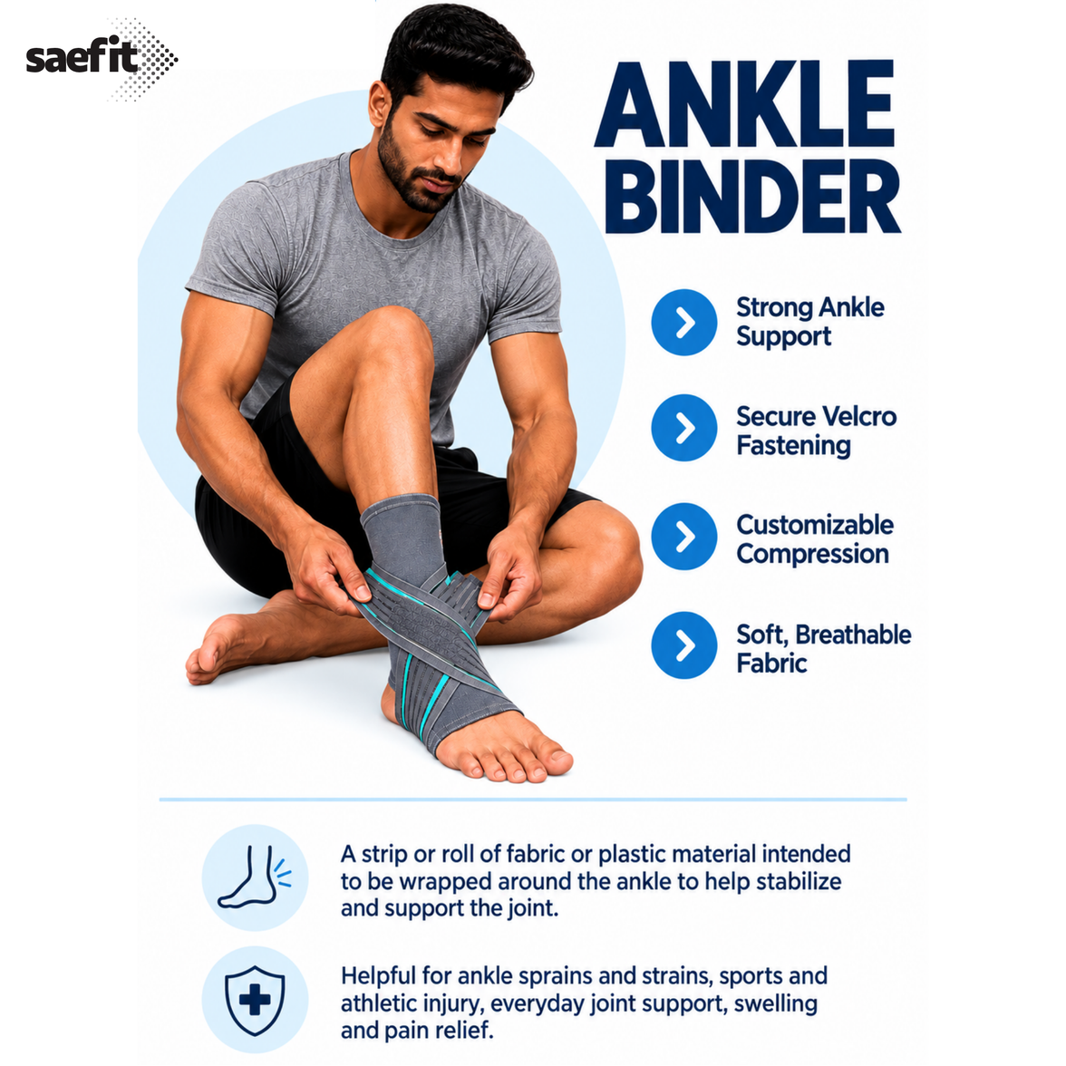 Saefit Ankler | Ankle Stabilization & Ankle Strain Relief